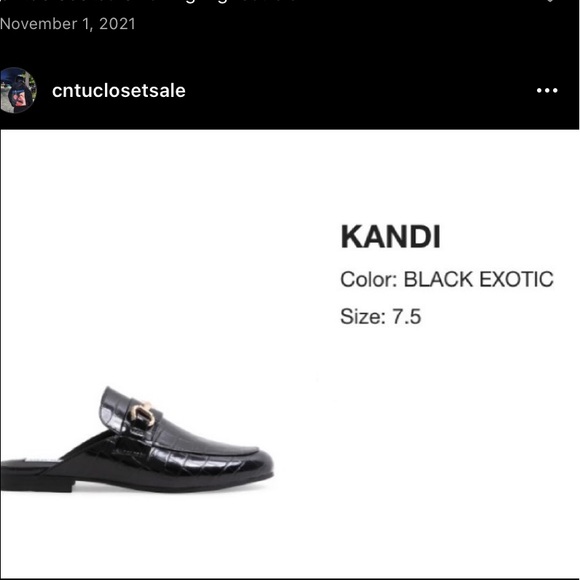 Steve Madden slip loafers size W 7.5, faux leather, black, crocodile texture - Picture 3 of 3